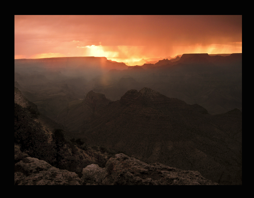 Foggy Sunset in Arizona