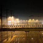 foggy train station