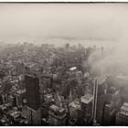 Foggy view from Empire State Building