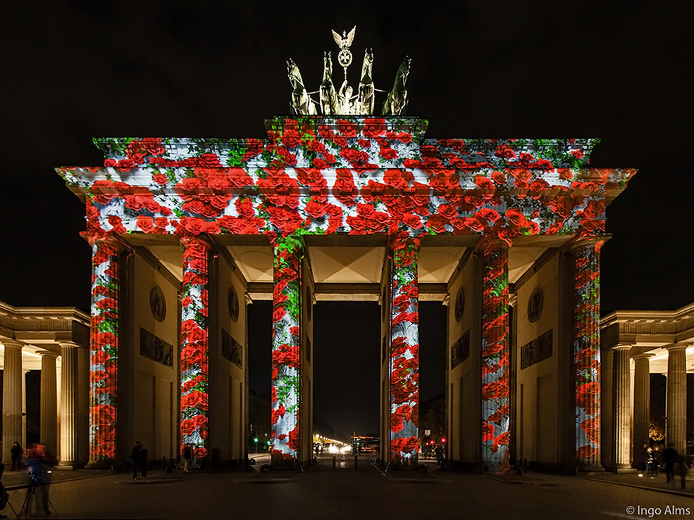 FOL 2013 - Brandenburger Tor in Rosen verhüllt