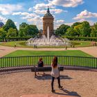 Fontäne am Wasserturm in Mannheim