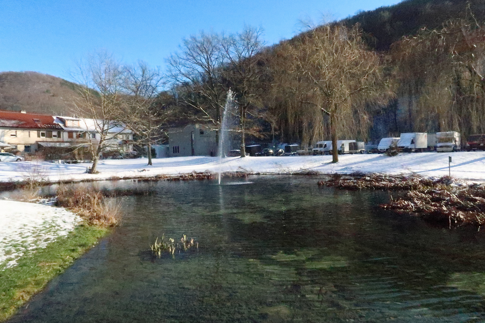 Fontäne im Winter