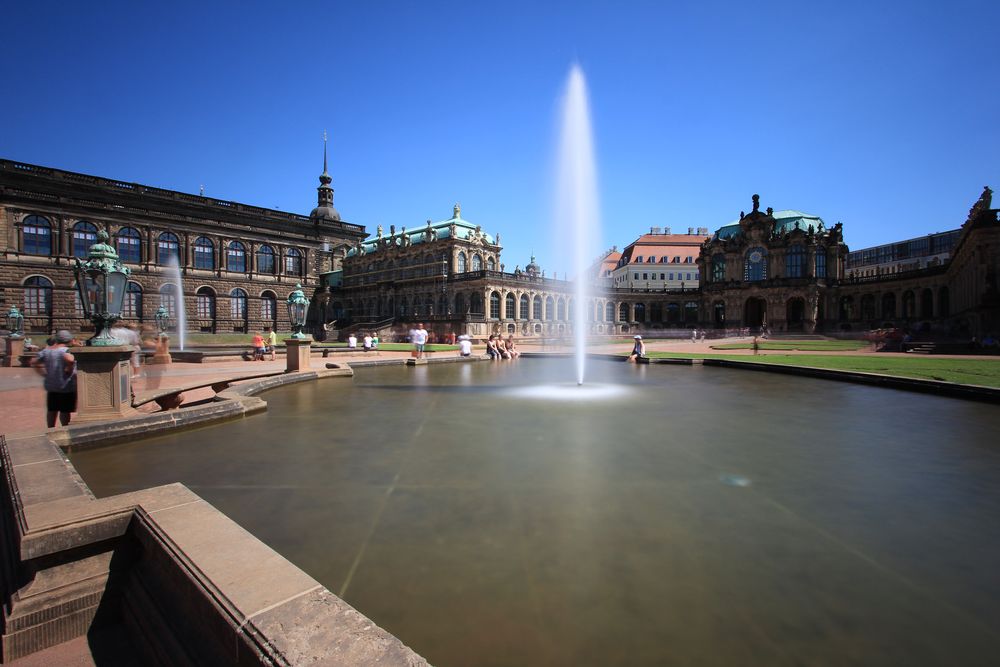 Fontänen im Dresdner Zwinger