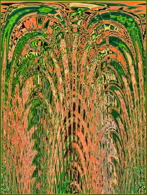 Fontänen orange-grün