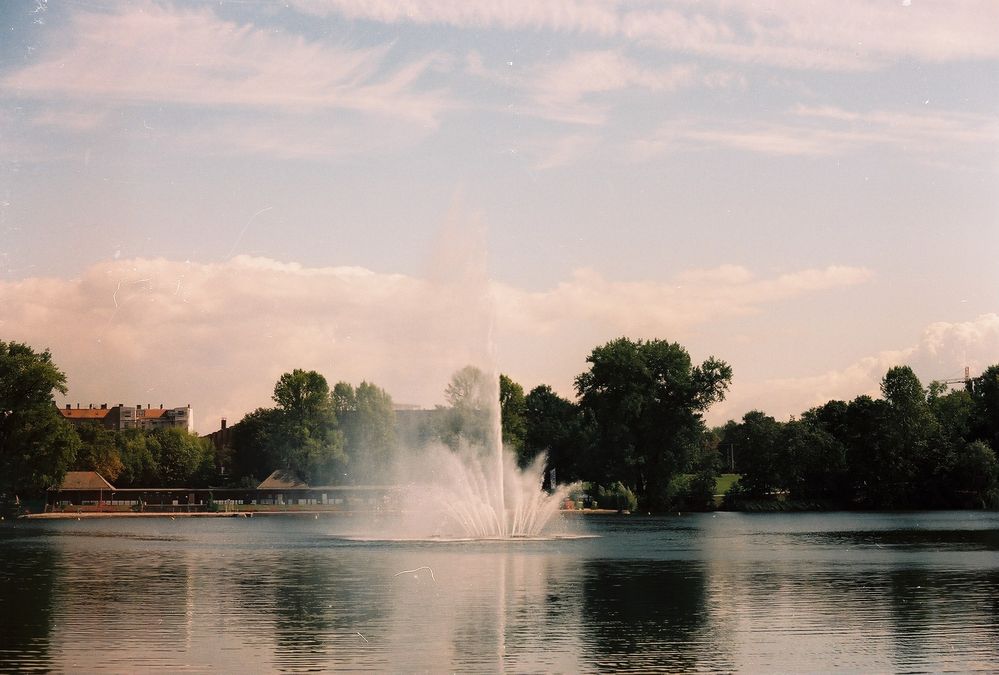 Fontänen Weißenseer See.