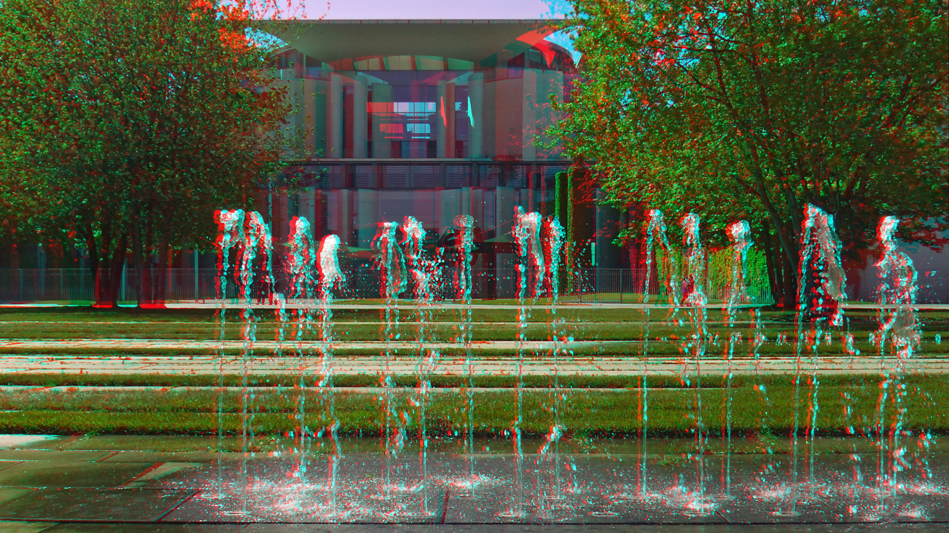 Fontaine 01 (3D-Anaglyphe)