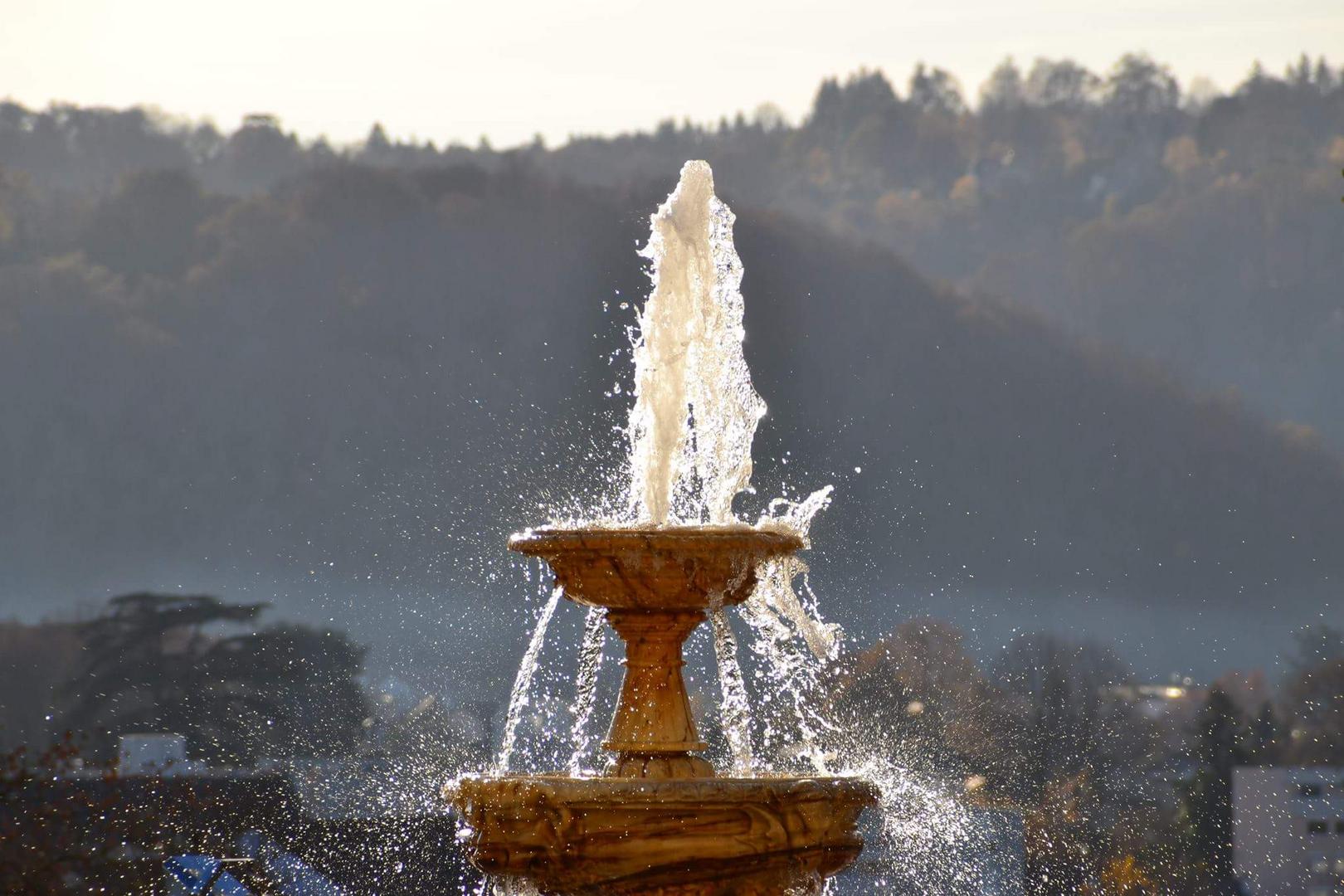 Fontaine de lumières.