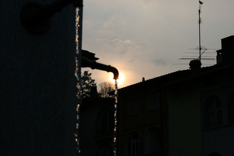 Fontana al tramonto