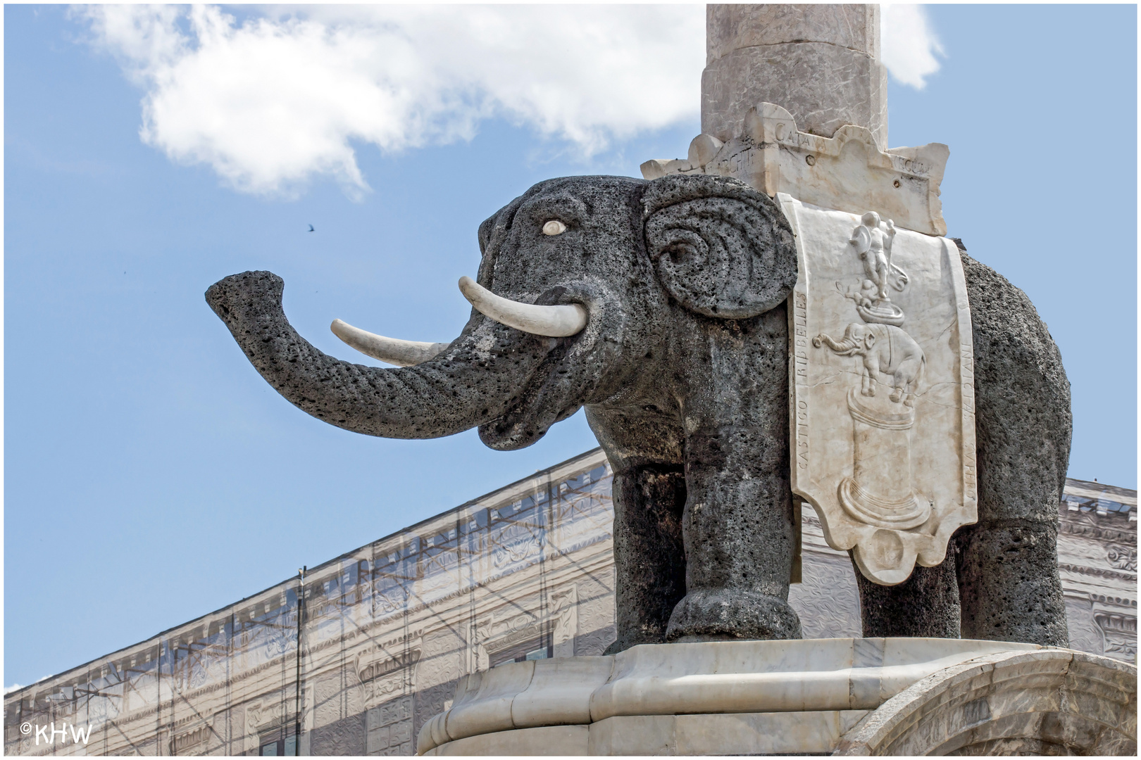 Fontana dell'Elefante (Elefantenbrunnen) in Catania, Sizilien