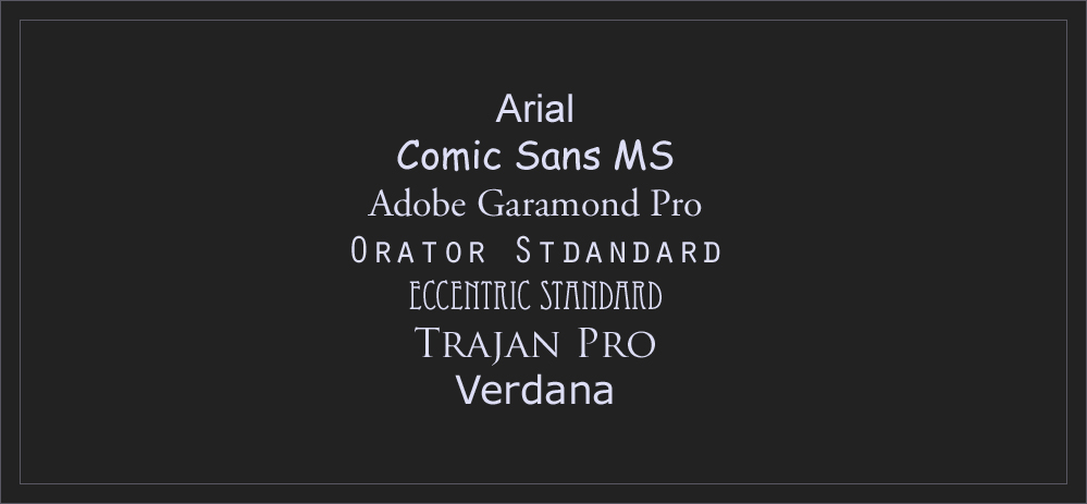 Fonts II