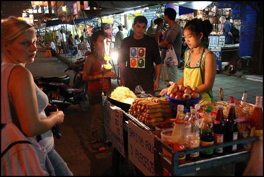 Foodstall on Khao Sarn Road in Banglampoo, Krungthep Maha Nakorn