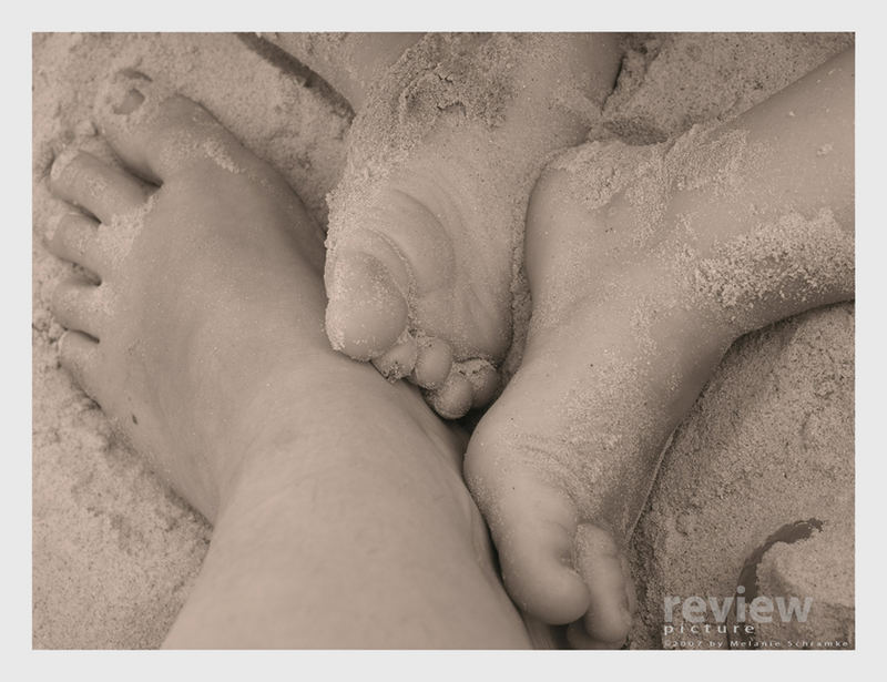 foot and sand