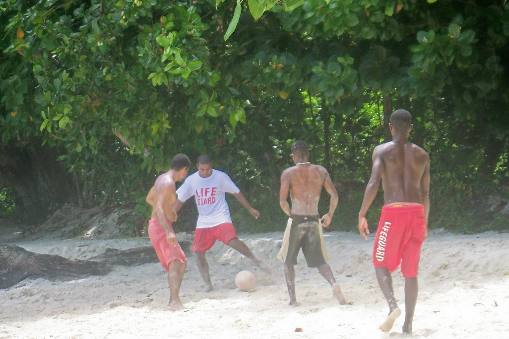 Football on the beach of Mahe