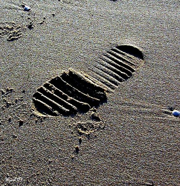 Footprint in the sand