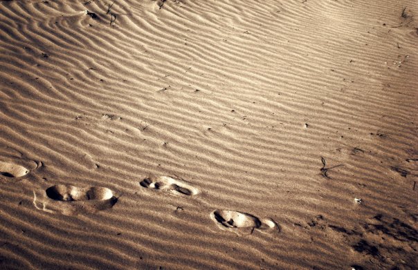 Footprints in the Sand.