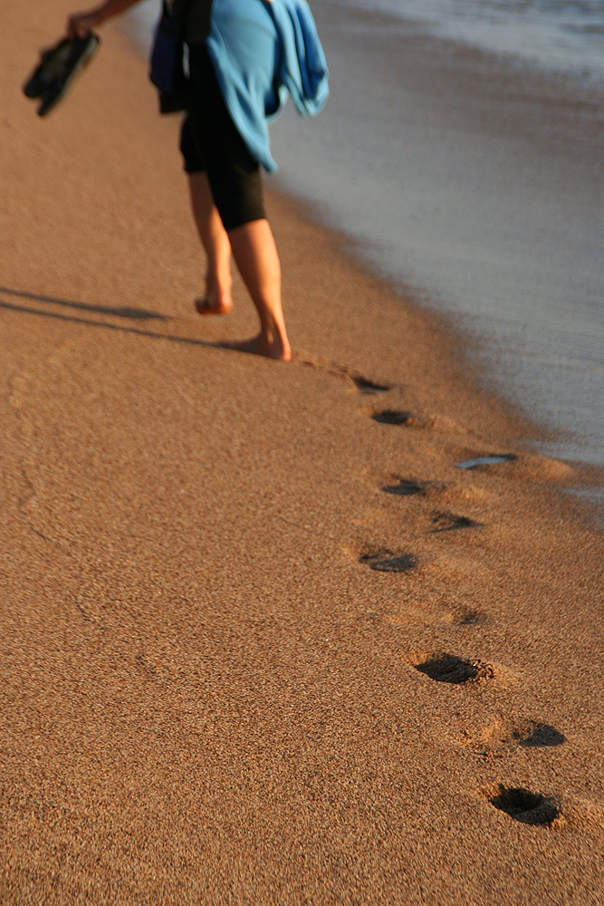 footprints in the sand