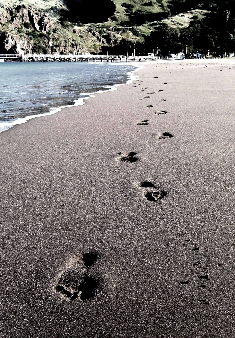 footprints in the sand