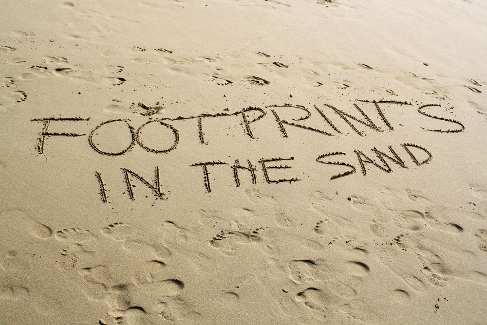 Footprints in the sand