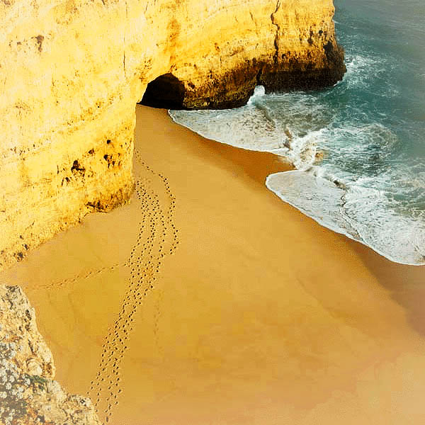 footsteps at the Algarve