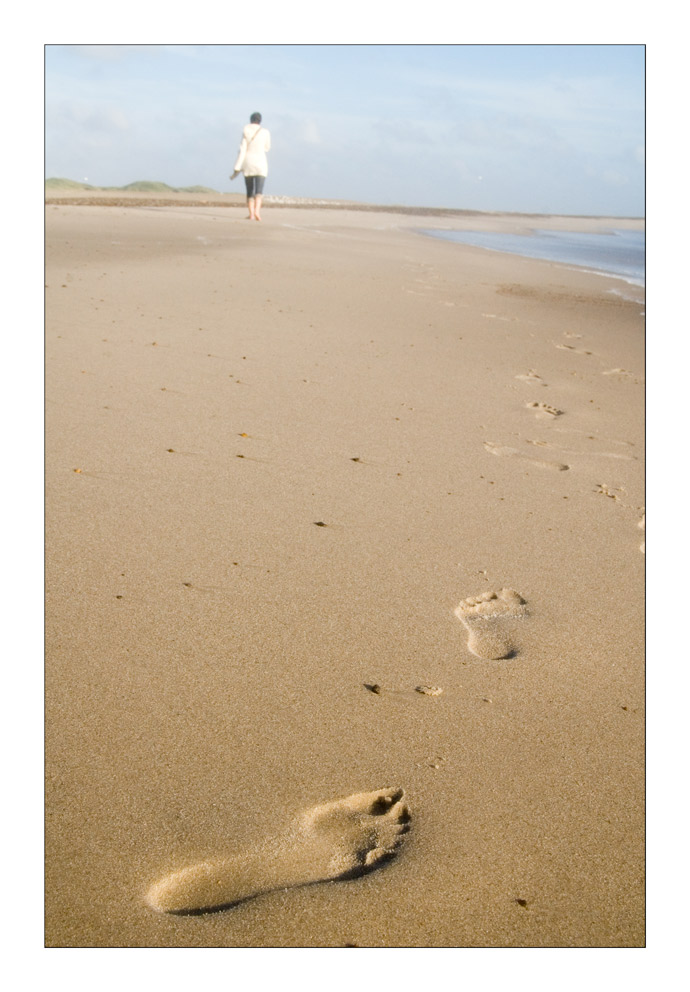 footsteps in the sand