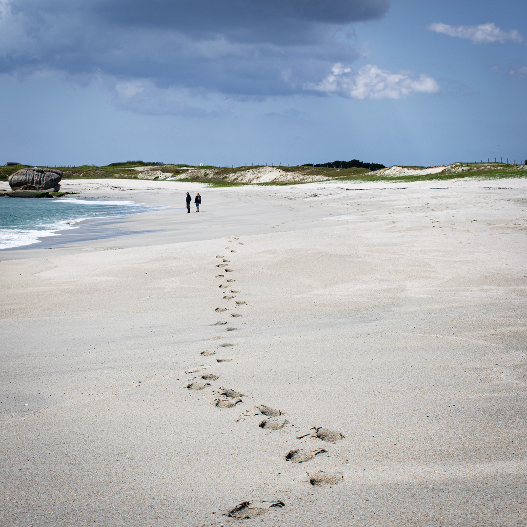 Footsteps on the beach