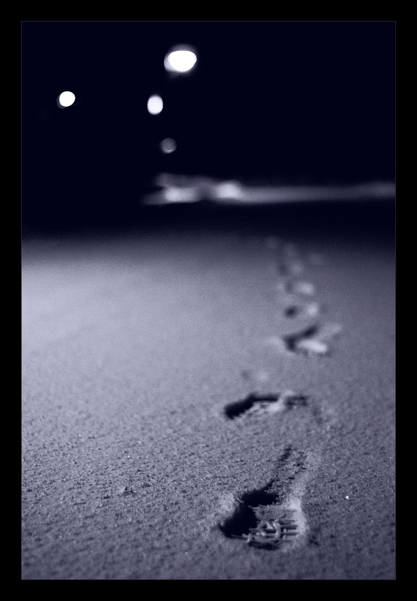 footsteps out of the dark