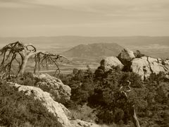 Forbidding mountain hides