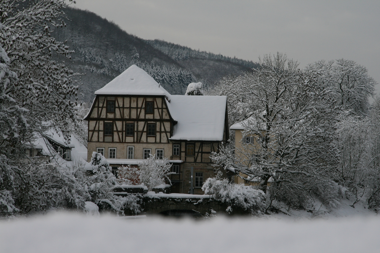 Forchtenberg "alte Mühle im Winter"