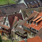 Forchtenberg, Blick über die Dächer und auf den Diebsturm