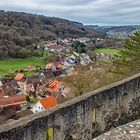 Forchtenberg von oben mit Blick ins Kochertal