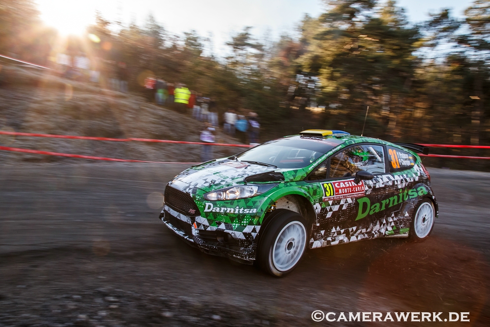 Ford Fiesta R5 im Gegenlicht