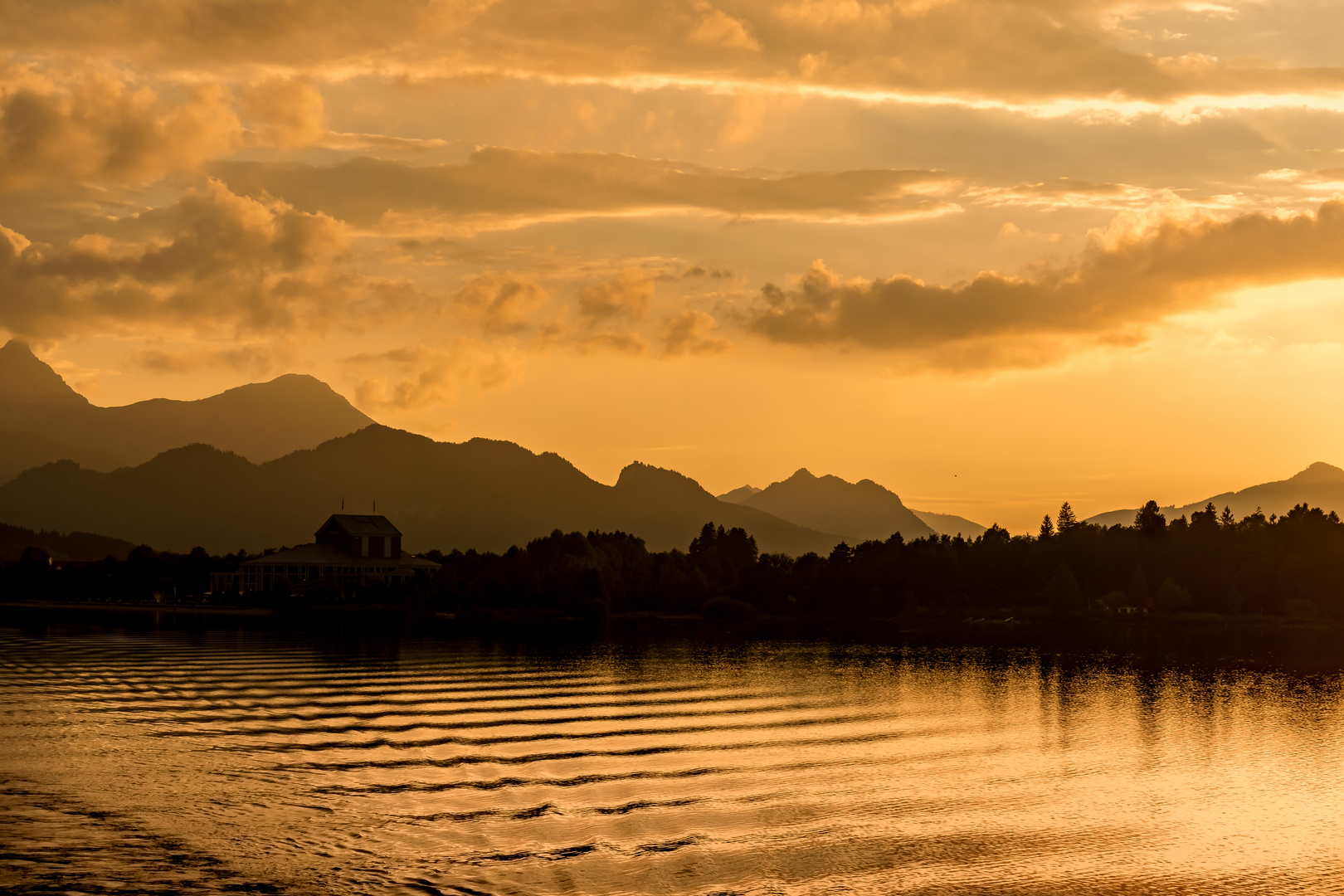 Forggensee am Abend