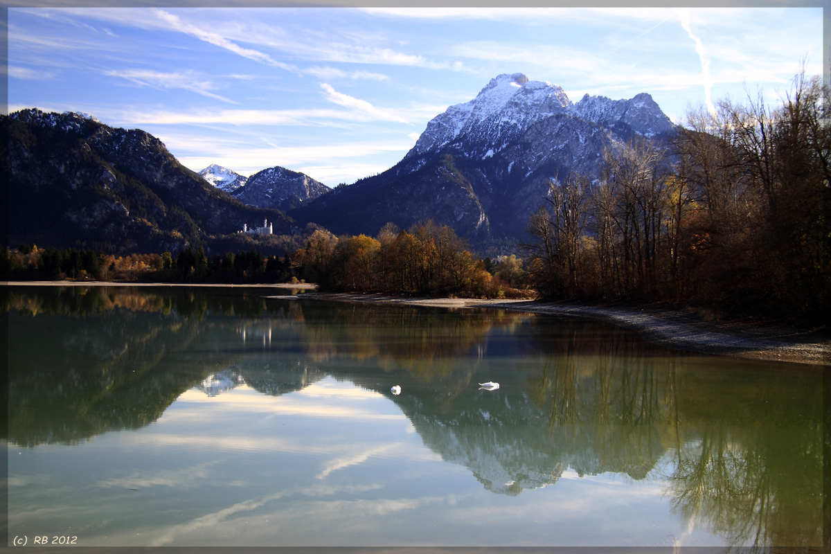 Forggensee - Ammergauer Alpen mit dem ersten Schnee