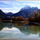 Forggensee - Ammergauer Alpen mit dem ersten Schnee