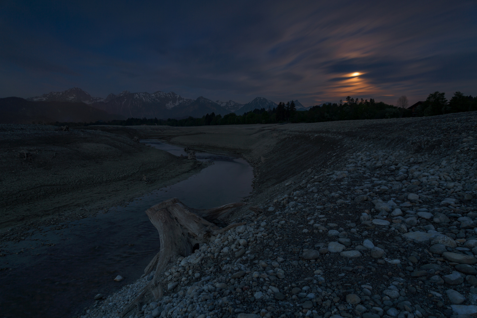 Forggensee bei Nacht