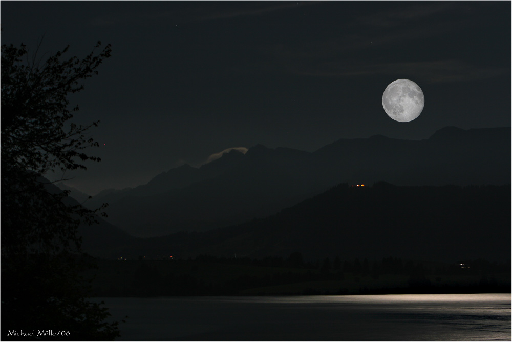 Forggensee bei Vollmond