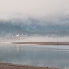 Forggensee im Winter und Nebel