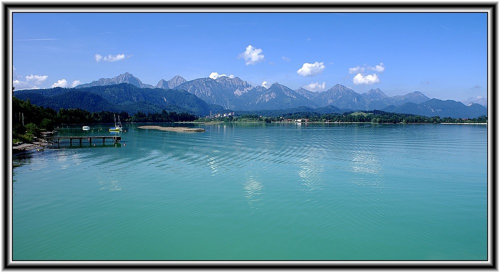 Forggensee mit Allgäuer Alpen