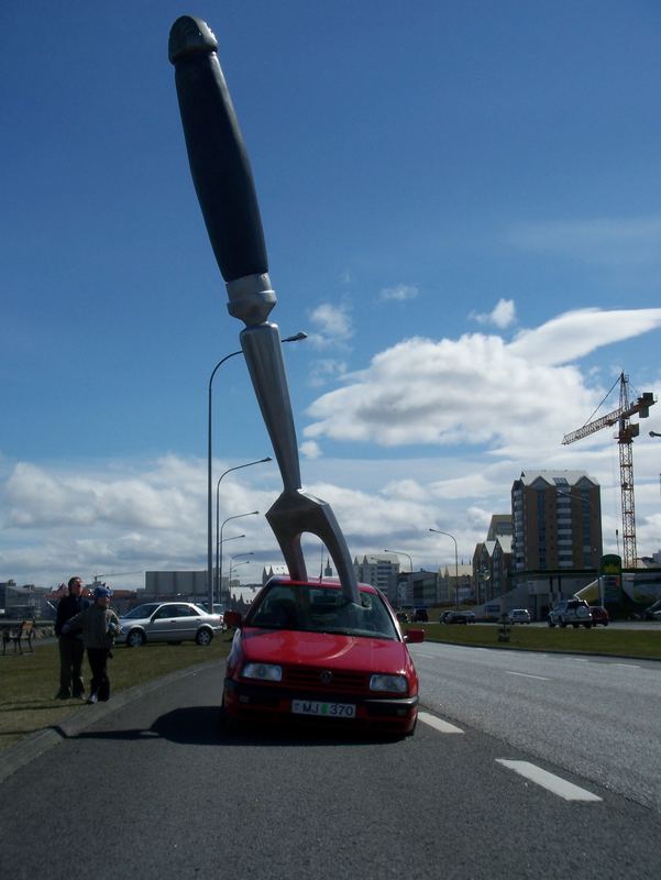 fork in car