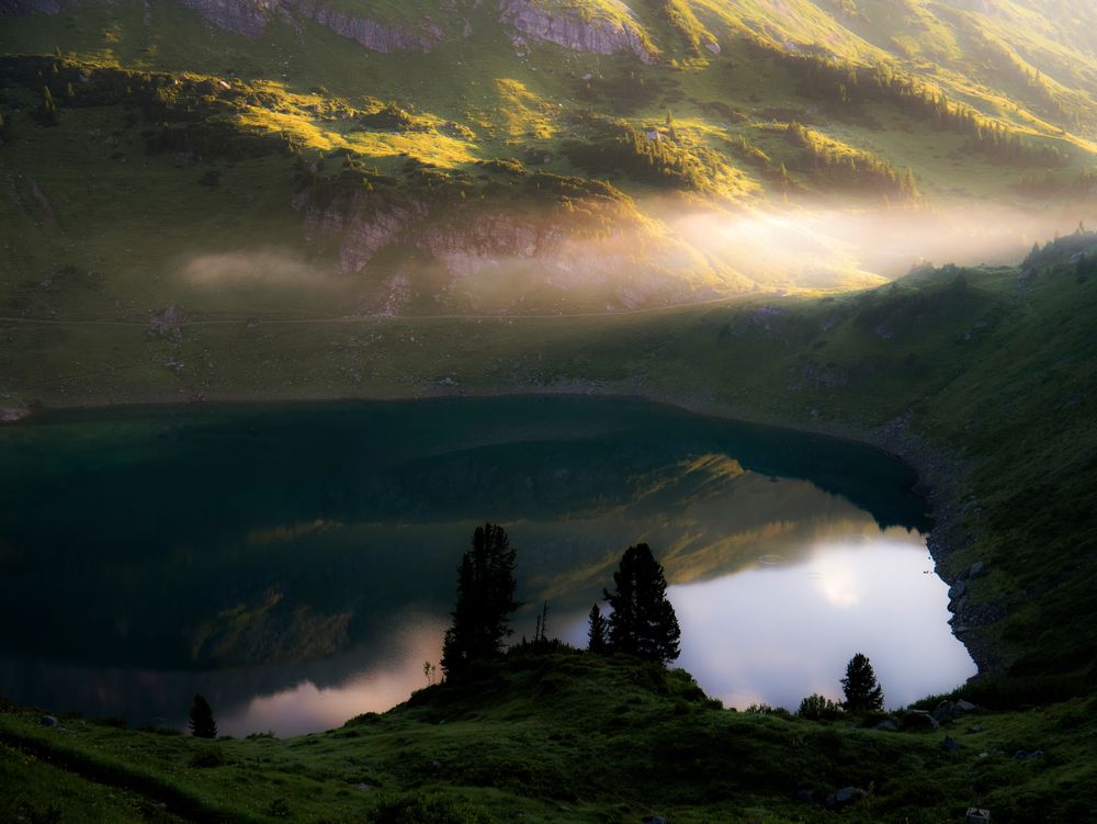 Formarinsee bei Sonnenaufgang