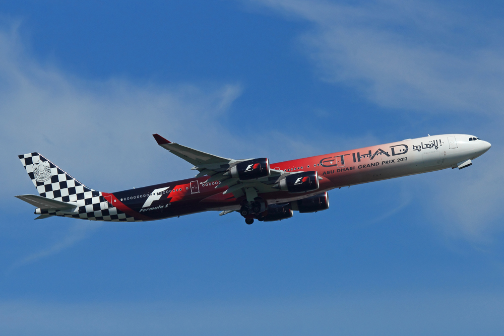 Formel 1- Flieger von Etihad