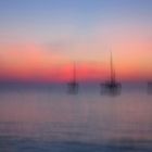Formentera - Calma piatta al tramonto con "mare mosso" al Big Sur