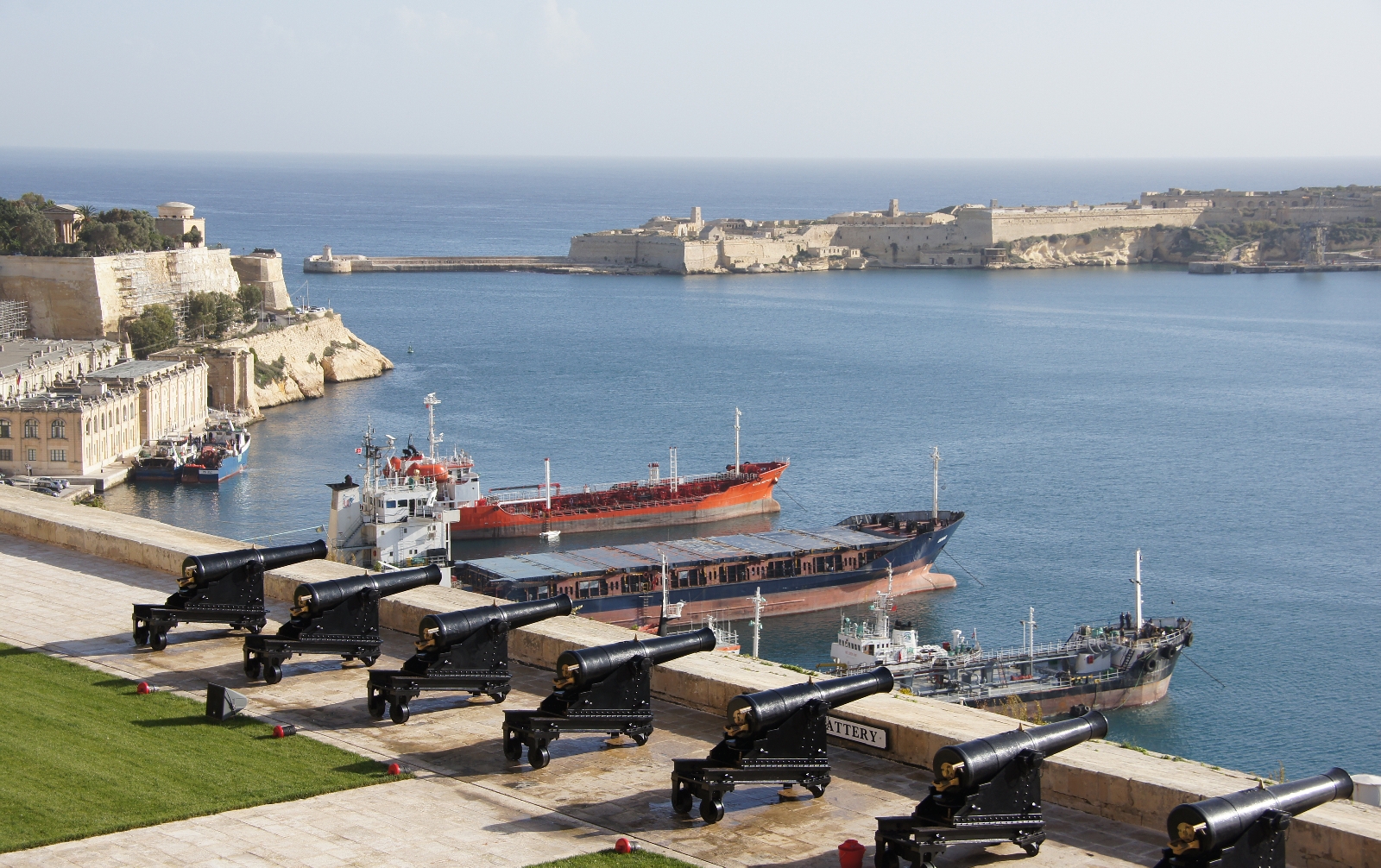 Fort St. Elmo - Blick zum Hafen von La Valetta