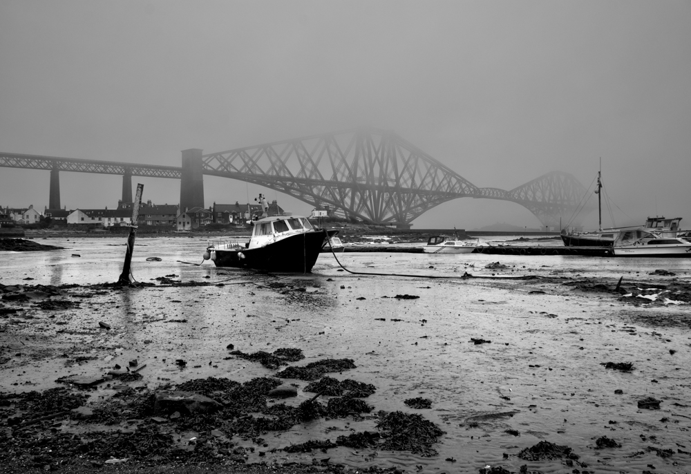 Forth Bridge in the fog