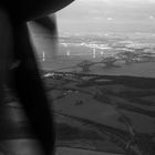 Forth Bridges aus dem Flugzeug