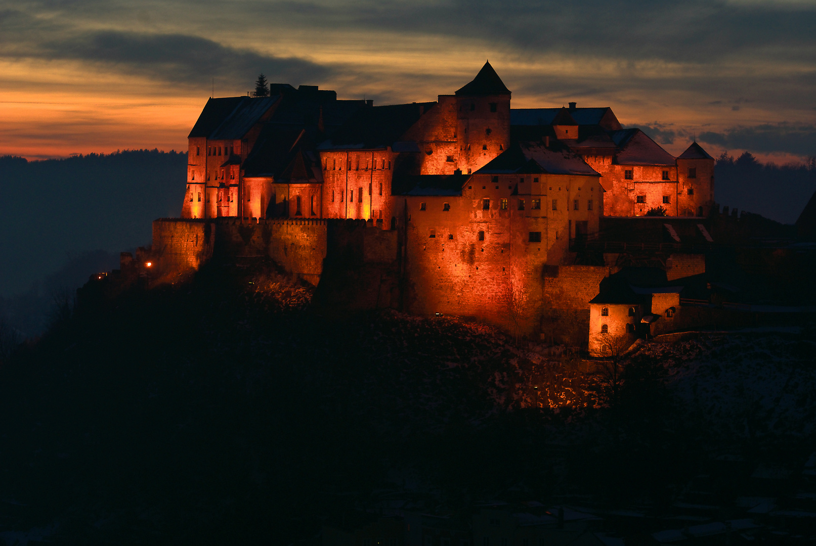 fortress on fire - Burghausen