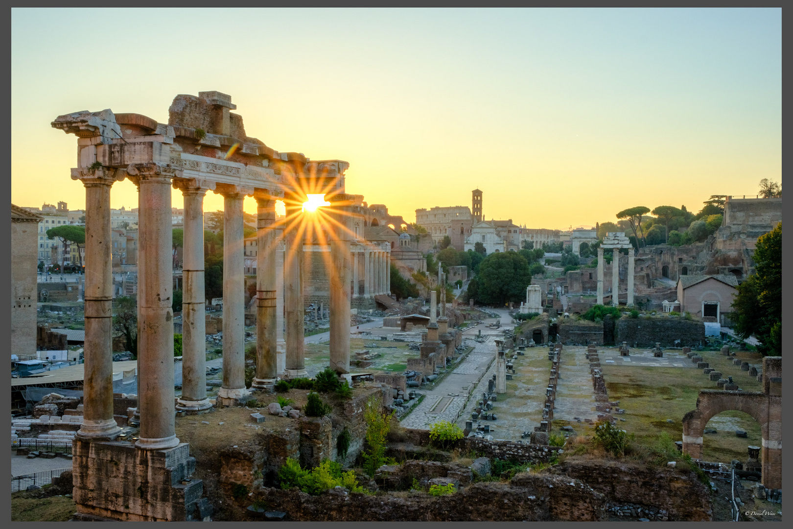 Forum Romanum im Sonnenaufgang.