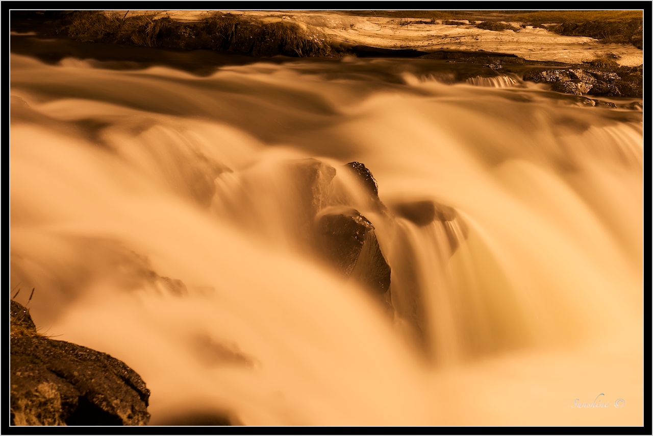 Foss í Elliðaá (Waterfall in Elliðaá)