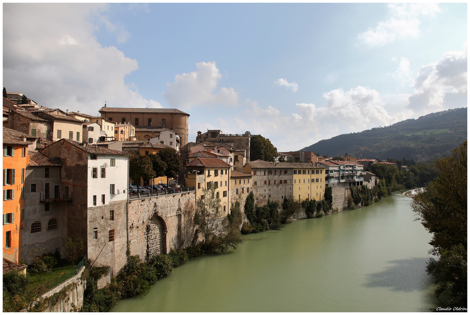 Fossombrone and the river Metauro