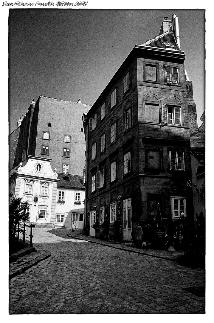 Foto aus einer Seitengasse in Wien an der Mölker Bastei